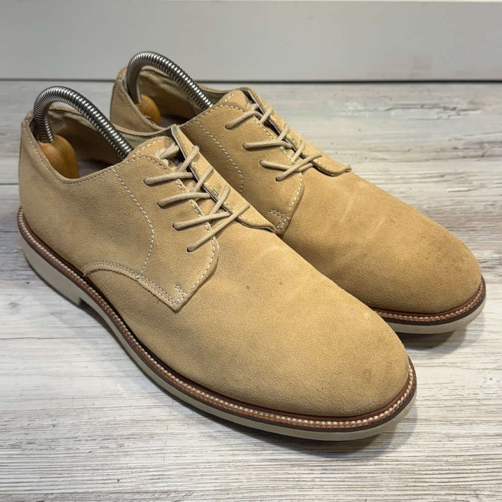 Simple Brand Men's Suede Oxford Shoes Latte Size 9.5 M